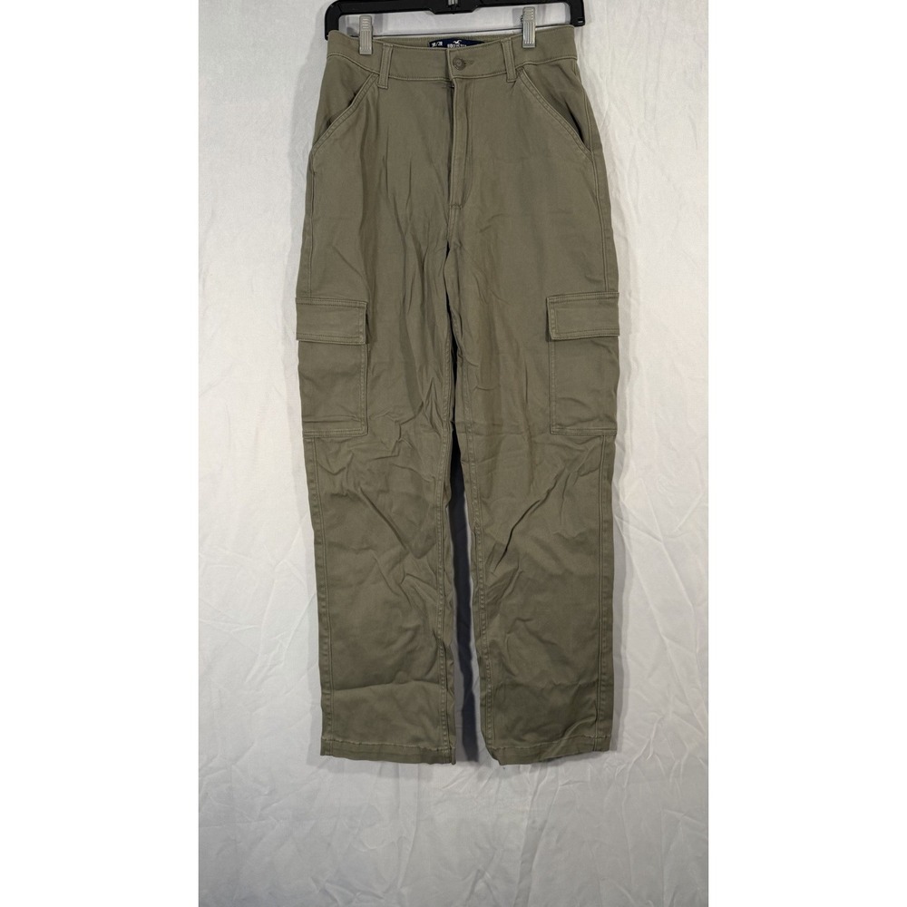 Hollister Pants Womens 3R 2R Tan Ultra High Rise Dad Cargo 26R Pockets Utility